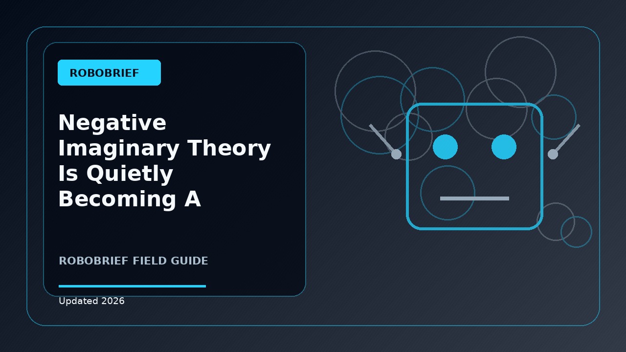 Negative Imaginary Theory Is Quietly Becoming a Robotics Story