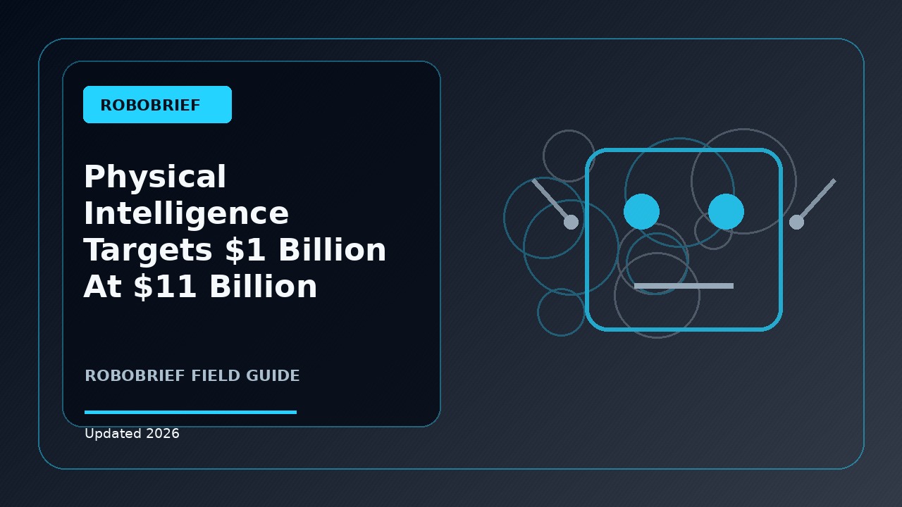 Physical Intelligence Targets $1 Billion at $11 Billion Valuation — The Robot Software Land Grab Is On