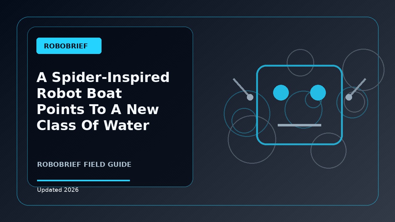 A Spider-Inspired Robot Boat Points To A New Class Of Water Rescue Machines